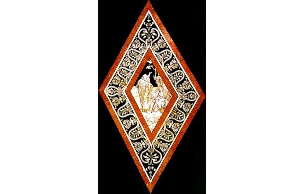 030 Tarsia pavimentale dell'Esagono centrale - Elia unge Iehu re d'Israele